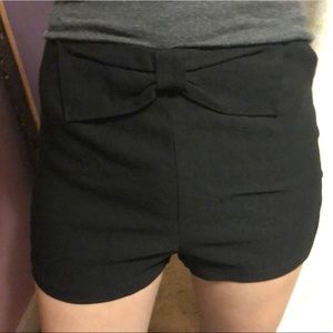 Black Bow Shorts